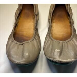 Sz 9 Tieks Taupe Leather Lightweight Women's Comfort Ballet Flats Shoes